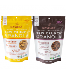 Rawcology - Pack de 2 Granolas Citron et Myrtilles - Sans sucres ajoutés, sans gluten, paleo